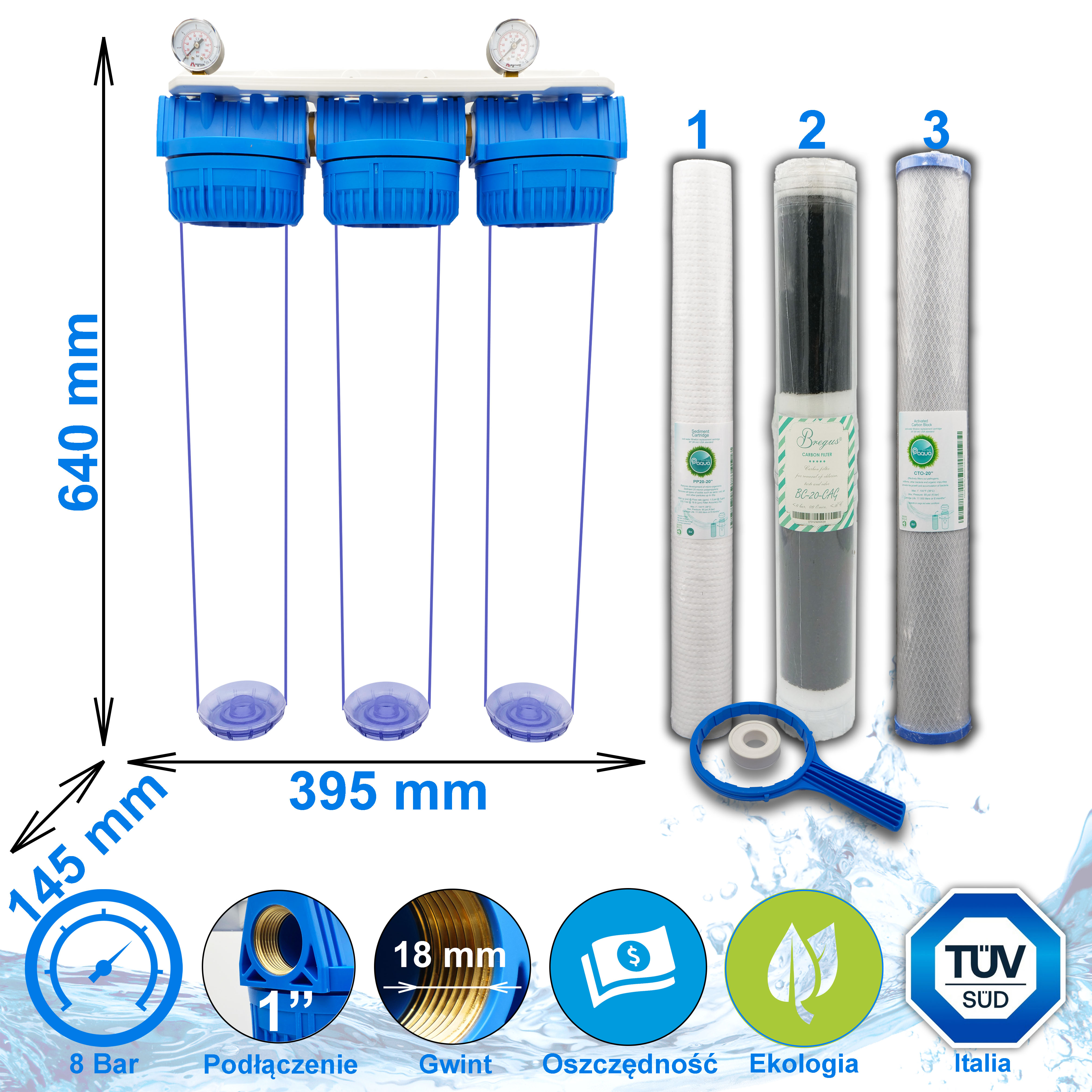 Триступенева система очищення води Slim Paqua